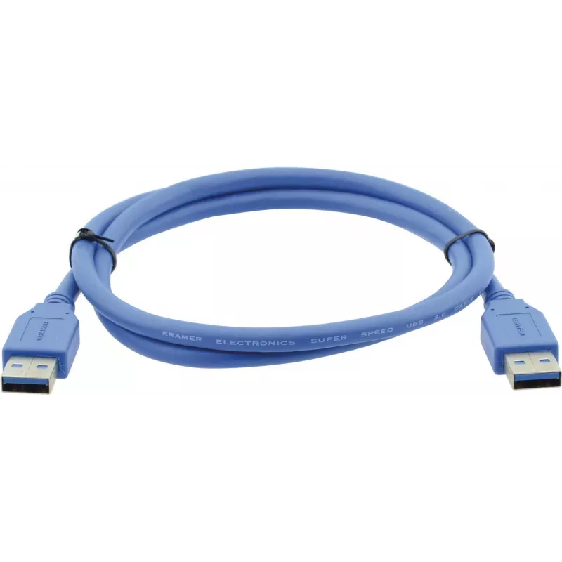 Kramer C-USB3/AA-3 USB 3.0 -kaapeli, Type-A uros Type-A urokseen, 0,9 m, sininen 96-0230003