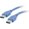 Kramer C-USB3/AA-3 USB 3.0 -kaapeli, Type-A uros Type-A urokseen, 0,9 m, sininen 96-0230003