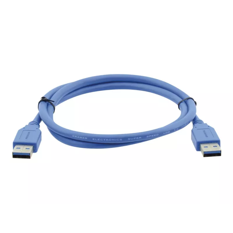 Kramer C-USB3/AA-3 USB 3.0 -kaapeli, Type-A uros Type-A urokseen, 0,9 m, sininen 96-0230003
