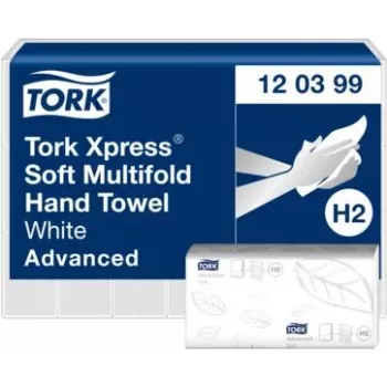 TORK Xpress H2 Advanced Multifold käsipyyhkeet, 2-kerroksinen, valkoinen, 2850 arkkia (120399)