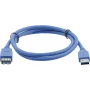 Kramer Electronics USB-A liitin USB-A liitäntään 3.0 jatkokaapeli 3m musta (96-02310010)