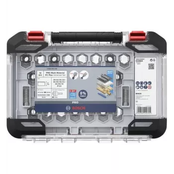 Bosch 2608594426 Progressor for Wood and Metal 11-osainen reikäsahasarja (20-76 mm) Power Change -sovittimilla ja ohjausporilla