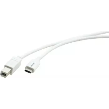 Kramer Electronics C-USB/CB-6 USB 2.0 -kaapeli, USB-C -uros USB-B -uros, 1,8 m, valkoinen 96-02357106