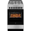 Electrolux LKK560010X 600 Series vapaasti seisova kaasuliesi sähköuunilla, musta, 50 cm