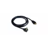 Kramer C-HM/RA-3 High-Speed HDMI-kaapeli Ethernetillä, kulma suoraan, 0,9 m, harmaa, 4K 97-0143003