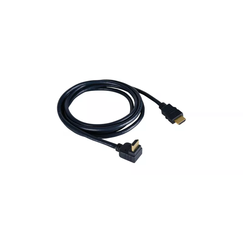 Kramer C-HM/RA-3 High-Speed HDMI-kaapeli Ethernetillä, kulma suoraan, 0,9 m, harmaa, 4K 97-0143003