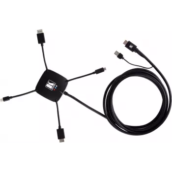 Kramer K-SPIDER moniformaatti esityssovitinkaapeli - HDMI/DisplayPort/Mini DisplayPort/USB-C HDMI/USB - 3,05 m - 4K aktiivinen 91-00015599