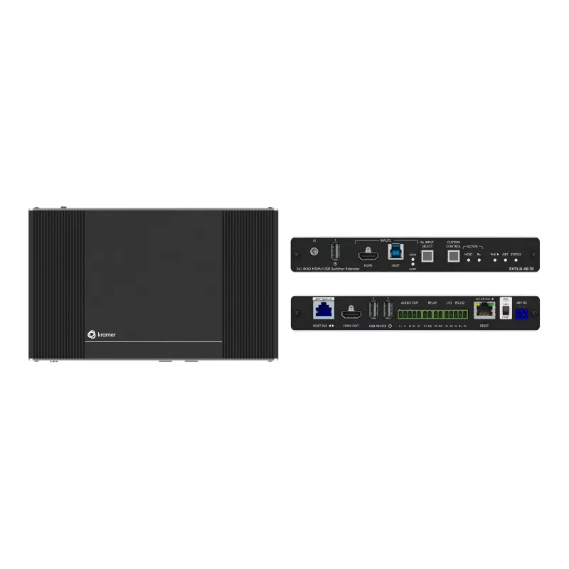 Kramer Electronics EXT3-21-XR-TR HDMI AV+ USB+ GE 2-suuntainen PoE Smart Tx & 2x1 -kytkin Rx (50-80584090)