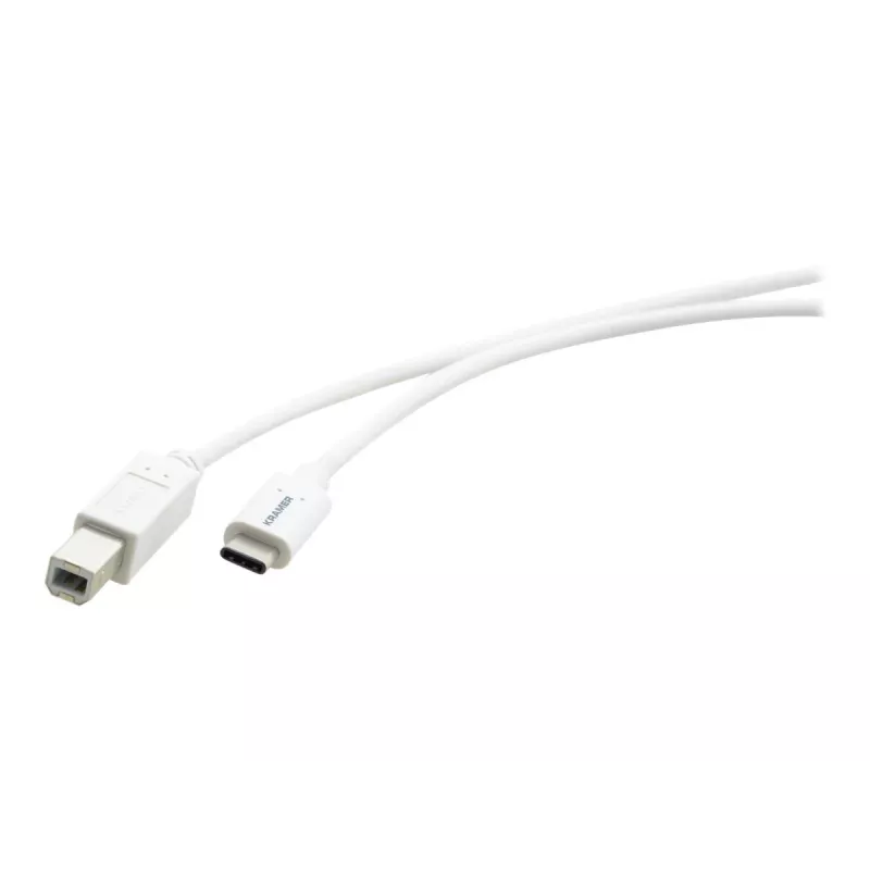Kramer C-USB/CB-10 USB 2.0 -kaapeli, USB-C - USB-B, 3 m, valkoinen 96-02357110