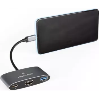 Kramer KDock-1 USB-C-telakointiasema HDMI, 2x USB 3.0, Gigabit Ethernet, 60W PD 91-00016099
