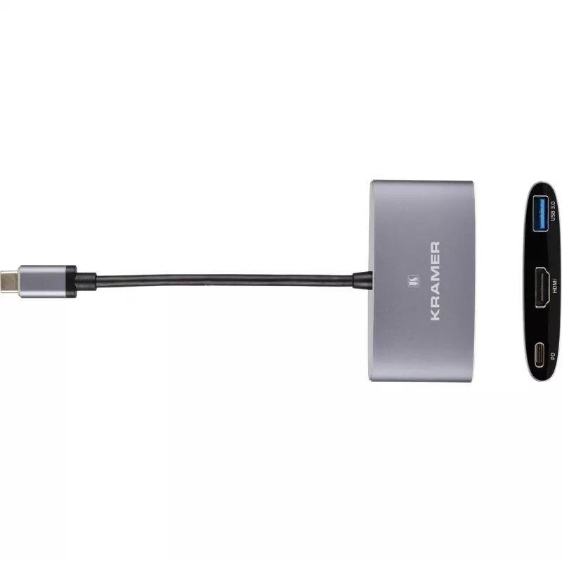 Kramer KDock-1 USB-C-telakointiasema HDMI, 2x USB 3.0, Gigabit Ethernet, 60W PD 91-00016099