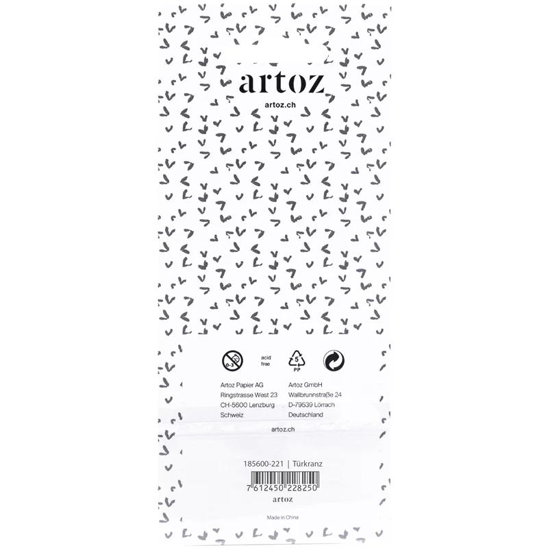 Artoz 3D ovikranssi paperitarrat, 6 kpl:n pakkaus 185600-221