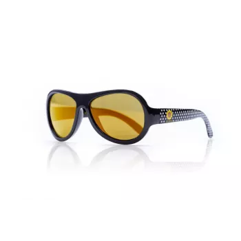 SHADEZ Designer Polka Sunflower musta junior-aurinkolasit 3-7-vuotiaille