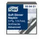 TORK Soft Dinner Advanced antrasiitti 3-kerroksiset lautasliinat 39 x 39,5 cm, 100 kpl (509401)