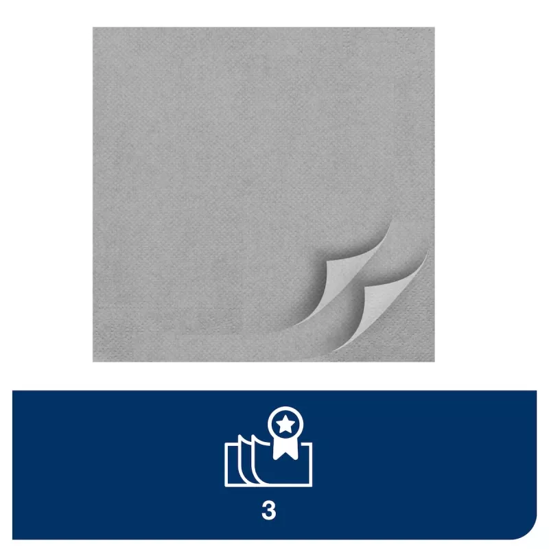TORK Soft Dinner Advanced antrasiitti 3-kerroksiset lautasliinat 39 x 39,5 cm, 100 kpl (509401)