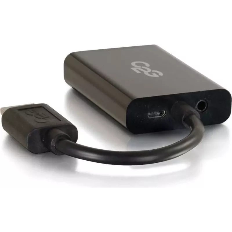 C2G HDMI–VGA-adapteri virtalähteellä ja 3,5 mm äänellä 80501