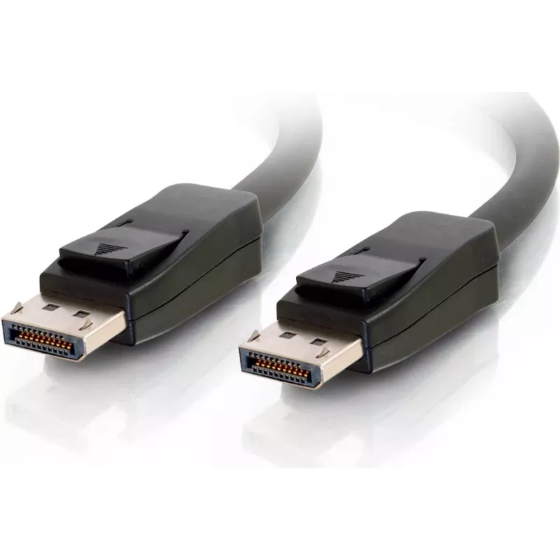 C2G 10,0 m DisplayPort-kaapeli lukituksella, liitin-liitin, 4K 60Hz, musta 84405