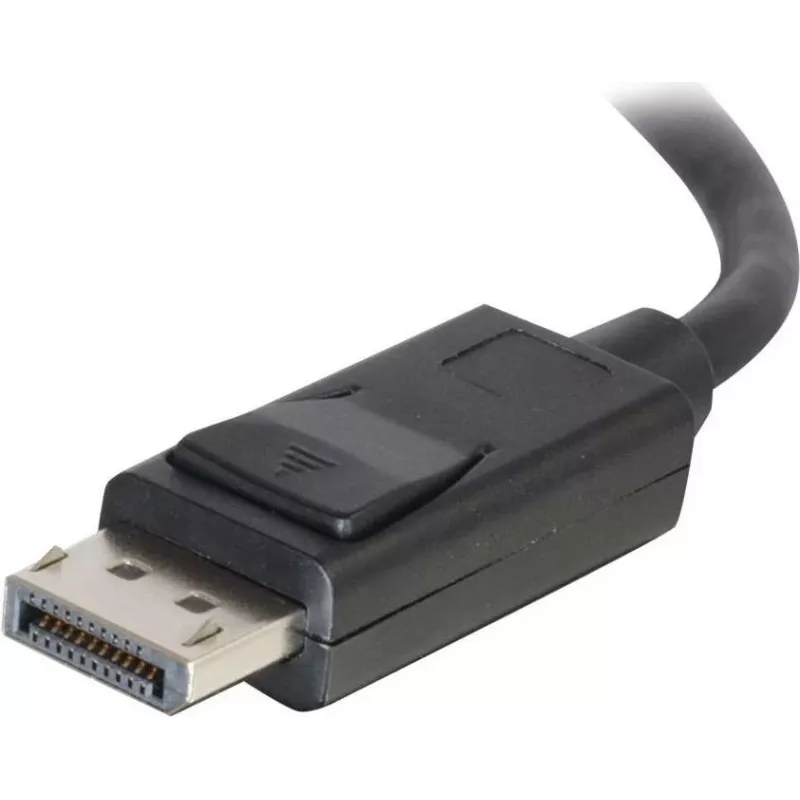 C2G 10,0 m DisplayPort-kaapeli lukituksella, liitin-liitin, 4K 60Hz, musta 84405