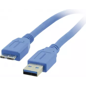Kramer C-USB3/MICROB USB 3.2 Gen 1 -kaapeli, USB-A–Micro-USB B, 1,8 m, sininen 96-02356006