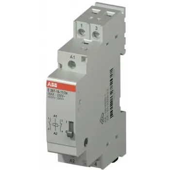 ABB asennusrele 24 V AC/DC kela, 16 A, 1 NO + 1 NC, DIN-kisko, E297-16-11/24 2TAZ311000R2043