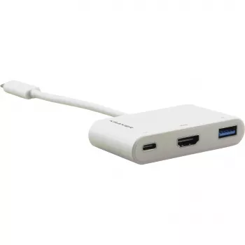 Kramer ADC-U31C/M2 USB-C-moniporttiadapteri – 4K HDMI, USB-A, USB-C PD, 17 cm, valkoinen 99-97210004