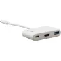 Kramer ADC-U31C/M2 USB-C-moniporttiadapteri – 4K HDMI, USB-A, USB-C PD, 17 cm, valkoinen 99-97210004
