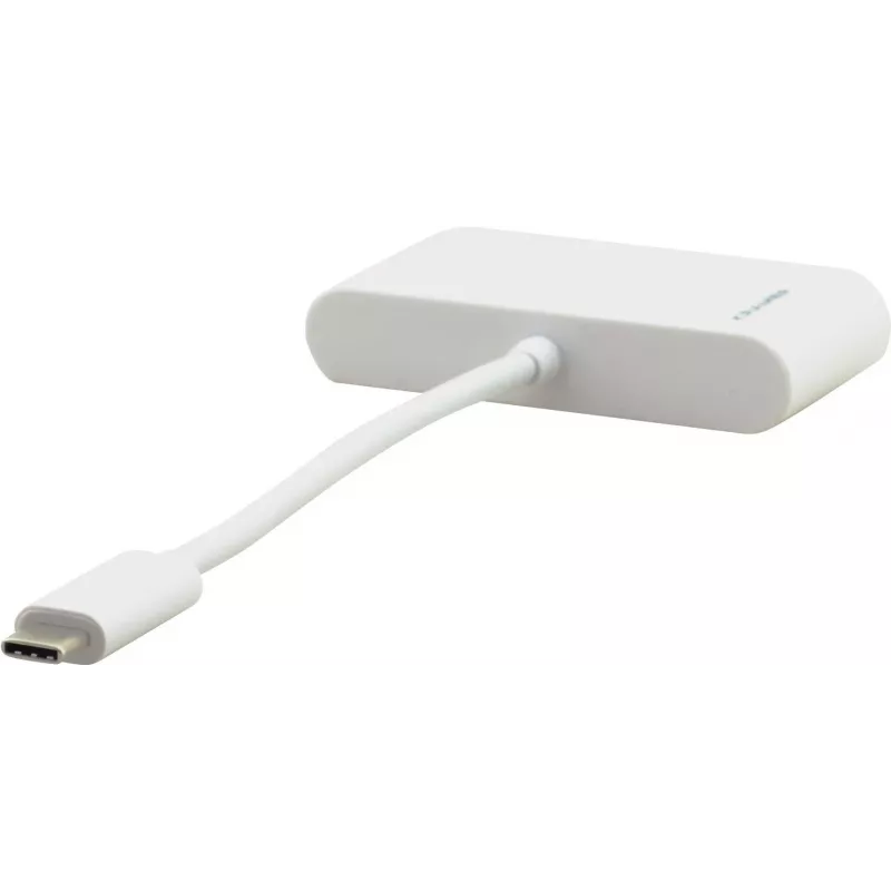 Kramer ADC-U31C/M2 USB-C-moniporttiadapteri – 4K HDMI, USB-A, USB-C PD, 17 cm, valkoinen 99-97210004