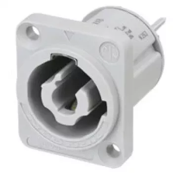 Neutrik NAC3MPXXB powerCON TRUE1 TOP asennusliitin, uros, 2+PE, 20 A, 250 V AC, harmaa, paneeliasennus