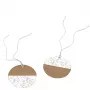 Artoz paperiset lahjatagit ruskea valkoinen Hangtag Set Kraft pyöreä 6,5 cm 6 kpl (144500-255)