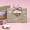 Artoz paperiset lahjatagit ruskea valkoinen Hangtag Set Kraft pyöreä 6,5 cm 6 kpl (144500-255)