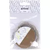 Artoz paperiset lahjatagit ruskea valkoinen Hangtag Set Kraft pyöreä 6,5 cm 6 kpl (144500-255)