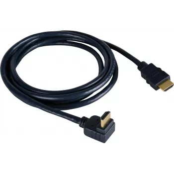 Kramer C-HM/RA-6 High-Speed HDMI-kaapeli Ethernetillä, HDMI-liitin–kulmikas HDMI-liitin, 1,8 m, kolminkertaisesti suojattu, harmaa, 4K-tuki 97-0143006