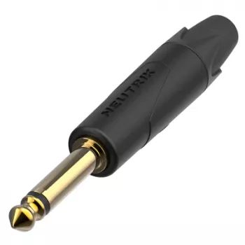 Neutrik NP2XX-AU-0 2-napainen 1/4 inch ammattimainen klinkkiliitin, kullatut koskettimet, nikkelöity kotelo
