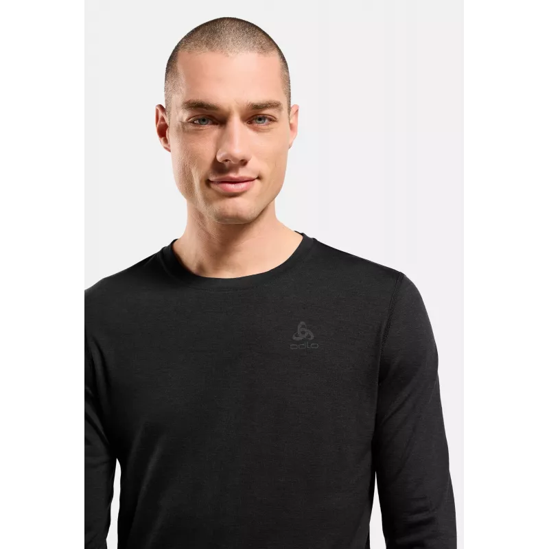 Odlo Merino 200 BL Top Crew Neck LS aluskerraston yläosa - musta - XXL