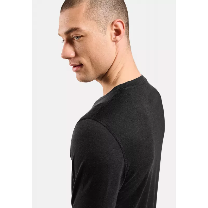 Odlo Merino 200 BL Top Crew Neck LS aluskerraston yläosa - musta - XXL