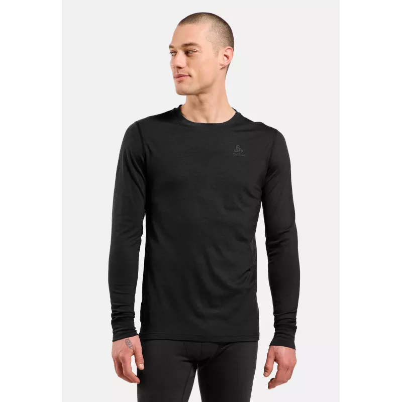 Odlo Merino 200 BL Top Crew Neck LS aluskerraston yläosa - musta - XXL