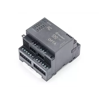 Arduino Opta analoginen laajennusmoduuli AFX00007 - 4 konfiguroitavaa analogista tuloa, 2 analogista lähtöä, 12-24 VDC, DIN-kisko