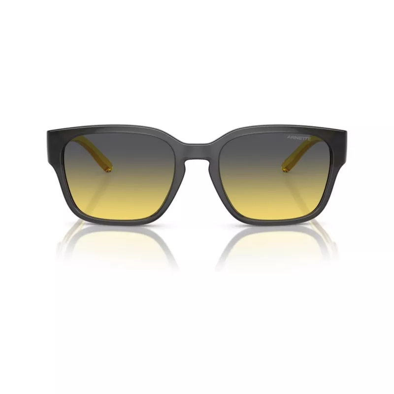 Arnette AN4325-27862Q unisex kulmikkaat aurinkolasit, harmaa kehys, harmaat polykarbonaattilinssit, 54-19-145 mm