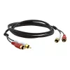 Kramer C-2RAM/2RAM-1 RCA-pistoke RCA-pistokkeeseen koaksiaalinen audiokaapeli 0,3 m musta 95-0202001
