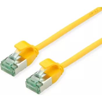 ROLINE RM U/FTP -verkkokaapeli Cat.6A/Class EA SLIM keltainen 0,15 m - FTP (21.45.3320)
