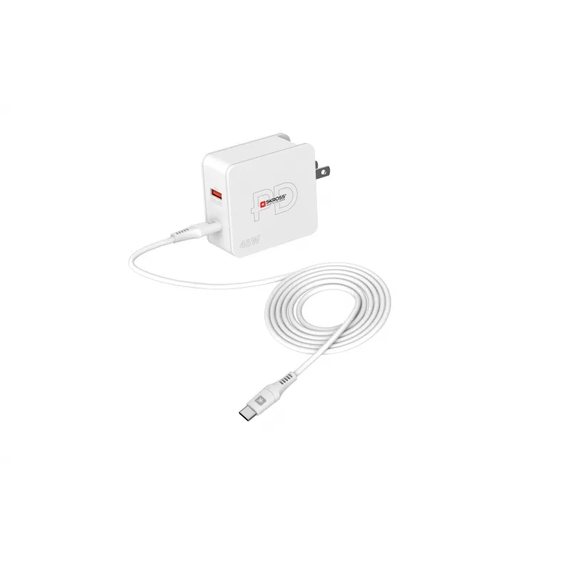 SKROSS Multipower Combo+ US 48 W USB-seinälaturi USB-C PD:llä ja 3 USB-A-liitännällä SKKT000348WPDUSCCN