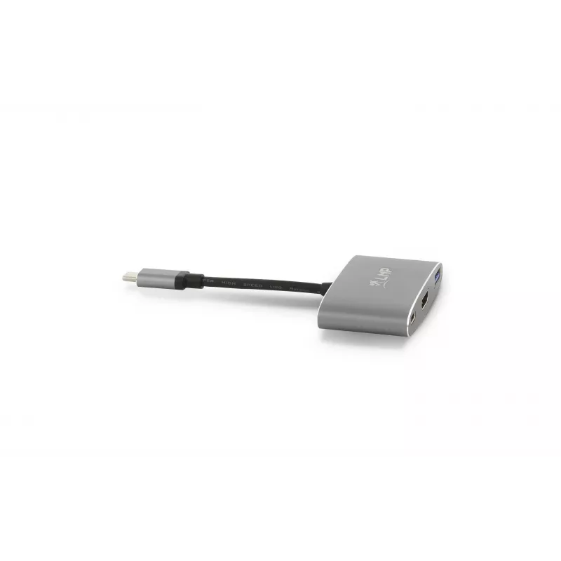 LMP USB-C Combo -keskitin - HDMI, 3x USB-A, USB-C PD 60W, 5Gbps, Space Grey alumiini MacBook 12 inch