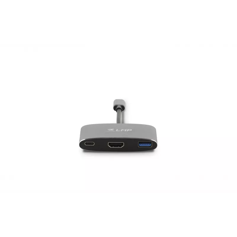 LMP USB-C Combo -keskitin - HDMI, 3x USB-A, USB-C PD 60W, 5Gbps, Space Grey alumiini MacBook 12 inch
