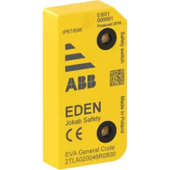 ABB kosketukseton turvakytkin EVA General Code, RFID, 2 x OSSD, M12 8-napainen, IP67/IP69K 2TLA020046R0800