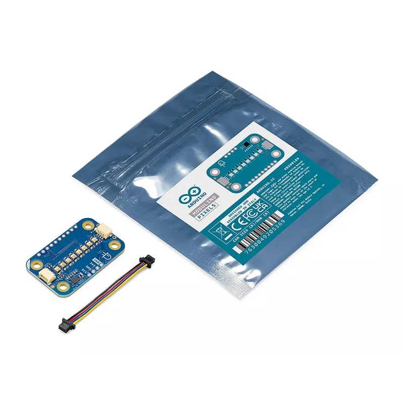 Arduino ABX00109 Modulino Pixels osoitettava RGB-LED-ohjainmoduuli