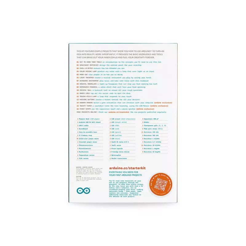 Arduino K000007_R4 Kit Starter Rev 4 opetuskäyttöön (K000007_R4)