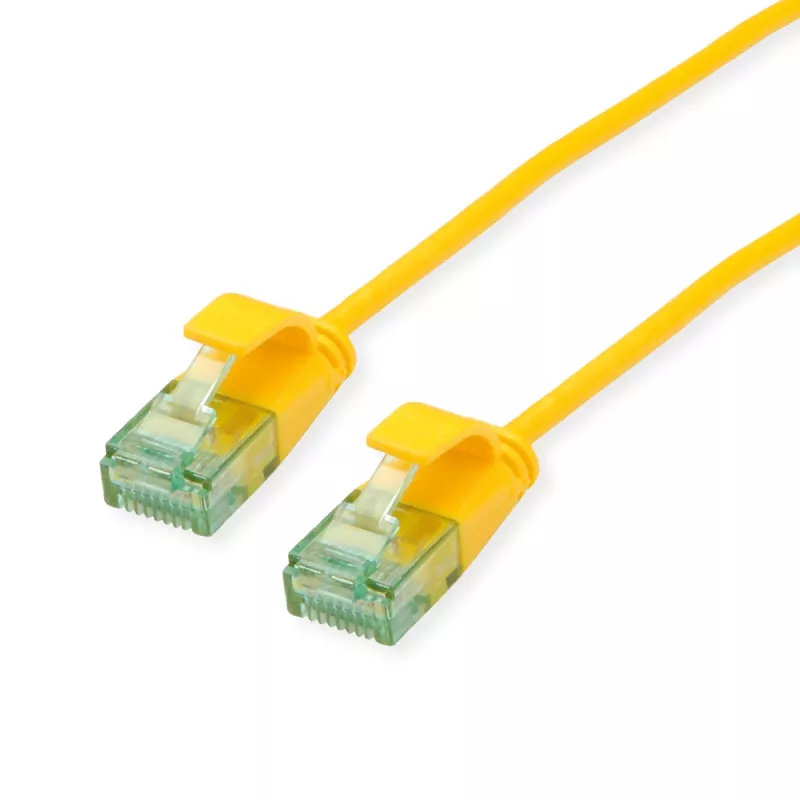 ROLINE RM UTP -verkkokaapeli Cat.6A/Class EA SLIM keltainen 5 m 21.45.3427