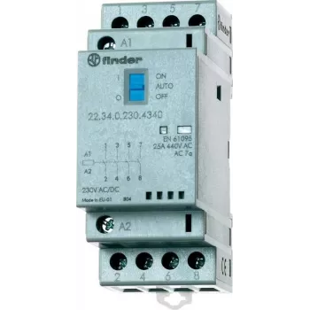 Finder modulaarinen kontaktori 230V AC/DC 4NO 25A LED 22.34.0.230.4340