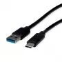 ROLINE RM USB 3.2 Gen 1 -kaapeli, USB A-C, ST/ST, musta, 3 m 11.45.9013
