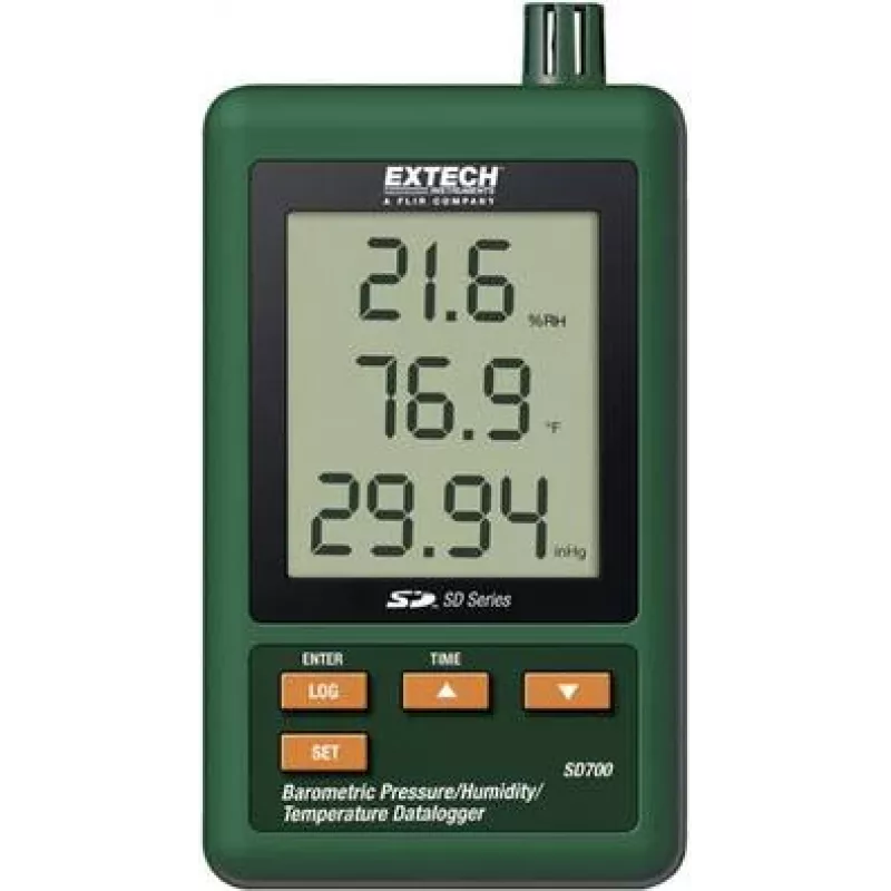 Extech SD700 lämpötila-, kosteus- ja ilmanpainedataloggeri SD-kortilla